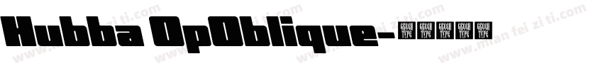 Hubba OpOblique字体转换
